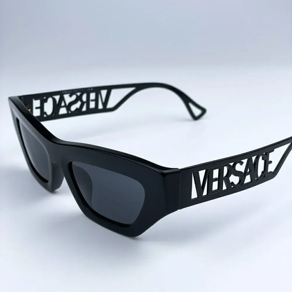 SALE! NEW Versace VE4432U 523287 Black Dark Grey Cat Eye Unisex Sunglasses